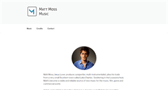 Desktop Screenshot of mattmossmusic.com